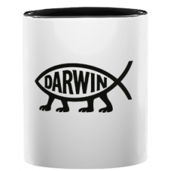 Tasse Darwinfisch (stirnseitig)
